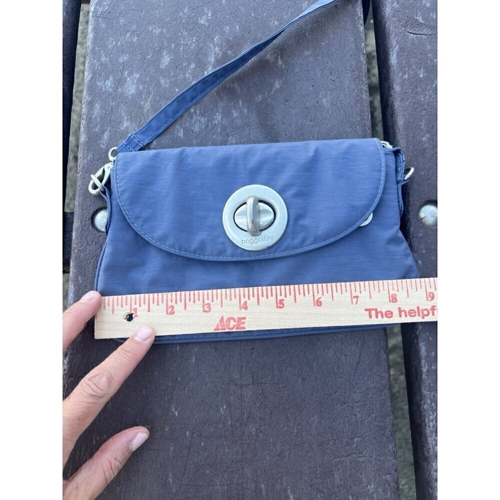Baggallini light purple crossbody travel preppy bag kisslock silver lightweight - Picture 10 of 13